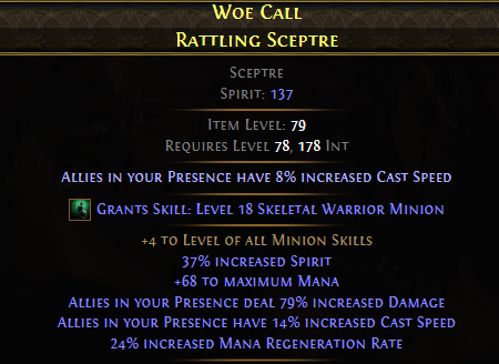 Woe Call Rattling Sceptre