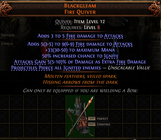 Blackgleam Fire Quiver#492884
