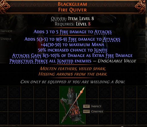 Blackgleam Fire Quiver#541553