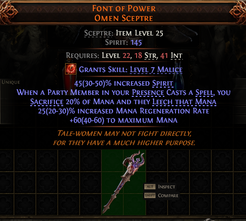 Font Of Power Omen Sceptre#293300