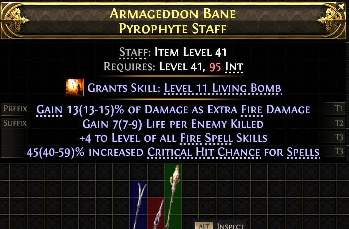 Armageddon Bane Pyrophyte Staff#976529