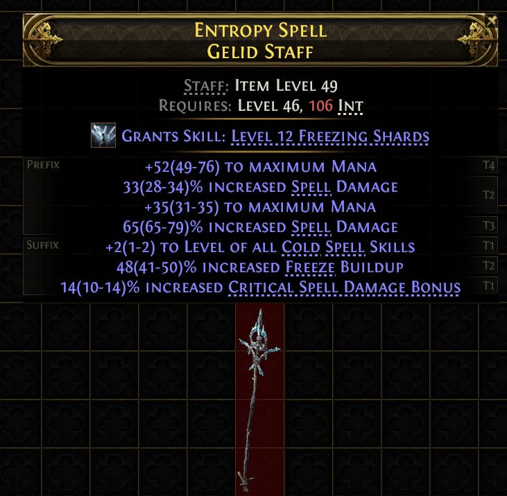 Entropy Spell Gelid Staff#682178