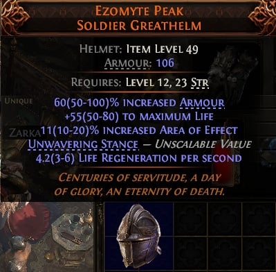 Ezomyte Peak Soldier Greathelm#815934