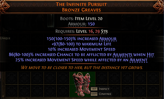 The Infinite Pursuit Bronze Greaves#259495