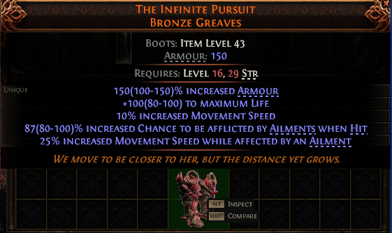 The Infinite Pursuit Bronze Greaves#274308