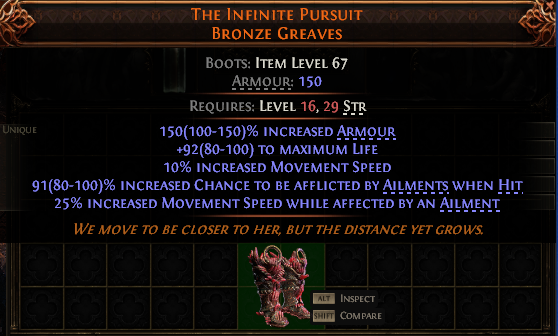 The Infinite Pursuit Bronze Greaves#870731