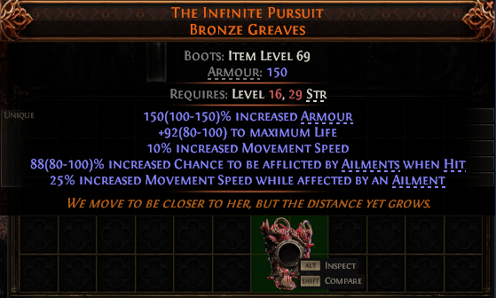 The Infinite Pursuit Bronze Greaves#769579