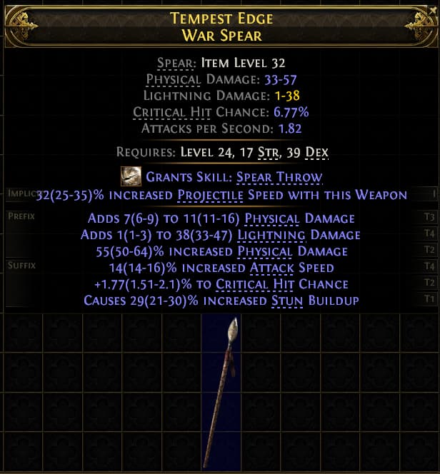 Tempest Edge War Spear#274887