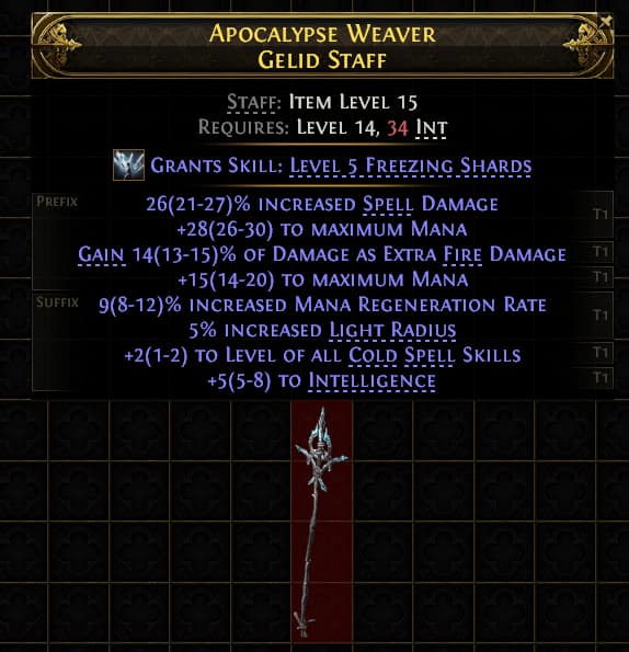 Apocalypse Weaver Gelid Staff#961447