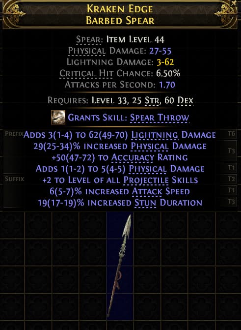 Kraken Edge Barbed Spear#126927