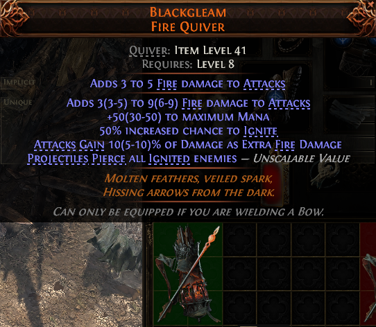 Blackgleam Fire Quiver#15375