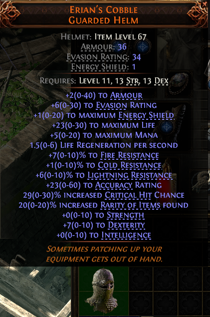 Erian'S Cobble Guarded Helm#973440