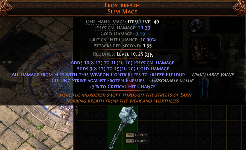 Frostbreath Slim Mace#143670