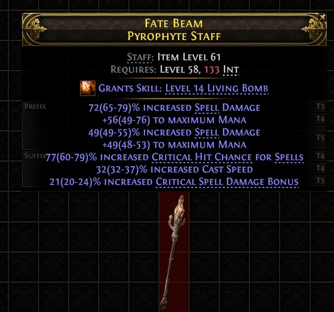 Fate Beam Pyrophyte Staff#732190