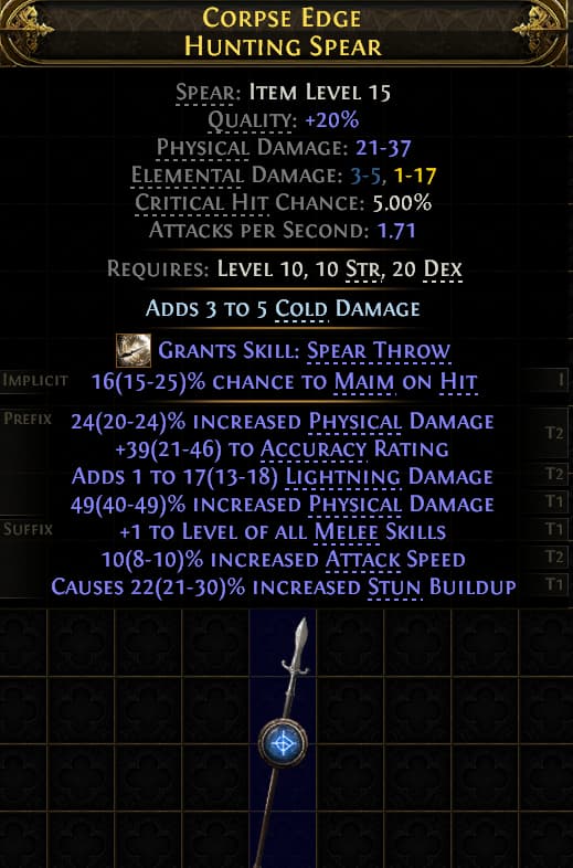 Corpse Edge Hunting Spear#708406