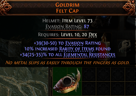 Goldrim Felt Cap#172091