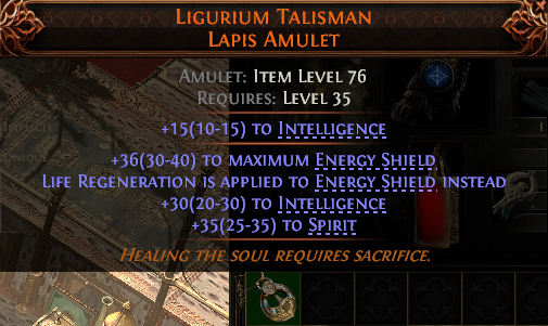 Ligurium Talisman Lapis Amulet#54910