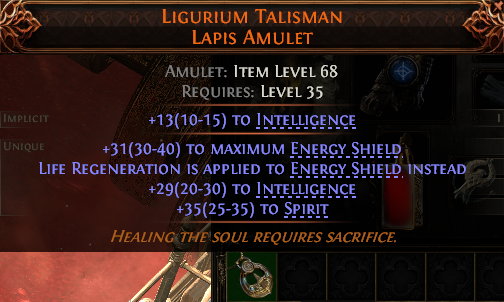 Ligurium Talisman Lapis Amulet#419213