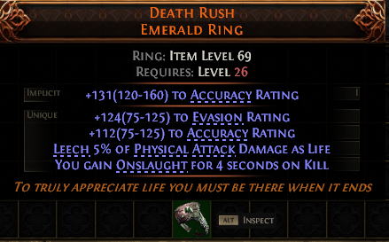Death Rush Emerald Ring#778306