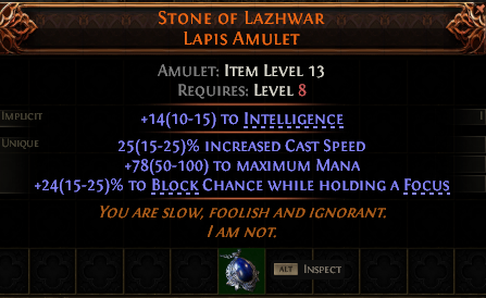 Stone Of Lazhwar Lapis Amulet#867572