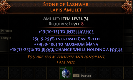 Stone Of Lazhwar Lapis Amulet#410013