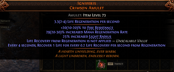 Igniferis Crimson Amulet#93059