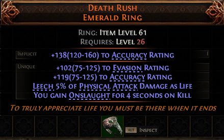 Death Rush Emerald Ring#307301