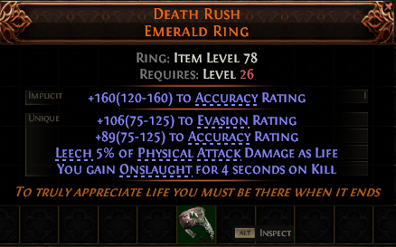 Death Rush Emerald Ring#525762