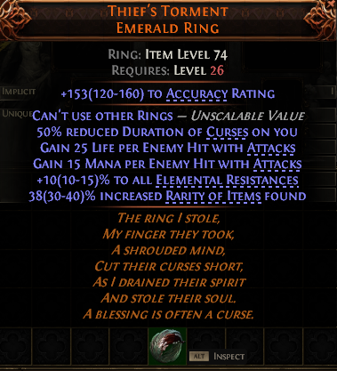 Thief'S Torment Emerald Ring#354361