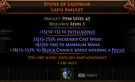 Stone Of Lazhwar Lapis Amulet#786491