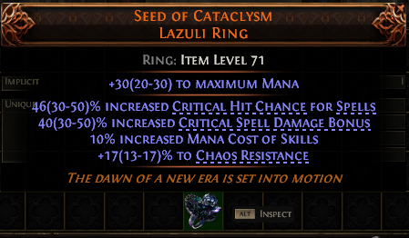 Seed Of Cataclysm Lazuli Ring#215157