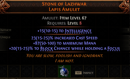 Stone Of Lazhwar Lapis Amulet#987362