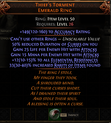 Thief'S Torment Emerald Ring#373073