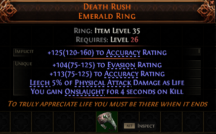 Death Rush Emerald Ring#763780