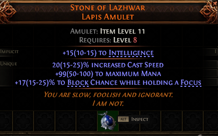 Stone Of Lazhwar Lapis Amulet#161625