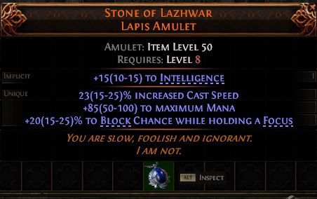 Stone Of Lazhwar Lapis Amulet#148111