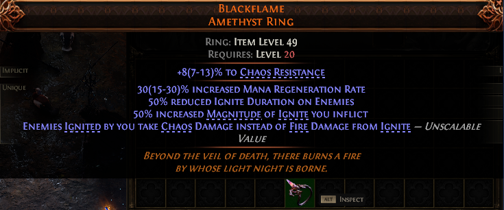 Blackflame Amethyst Ring#22080