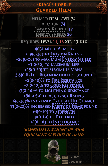 Erian'S Cobble Guarded Helm#974341