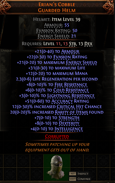 Erian'S Cobble Guarded Helm#762503