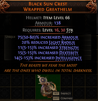 Black Sun Crest Wrapped Greathelm#819534