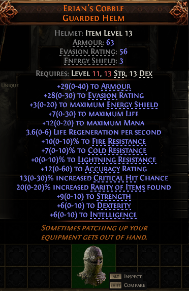 Erian'S Cobble Guarded Helm#232581