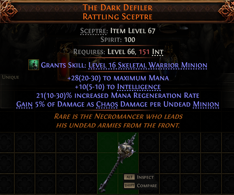 The Dark Defiler Rattling Sceptre#387378