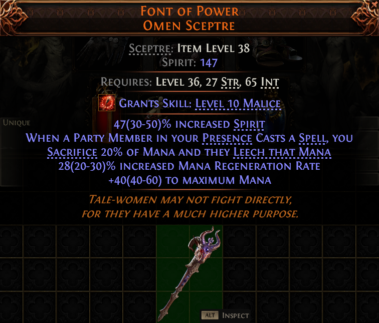 Font Of Power Omen Sceptre#35101
