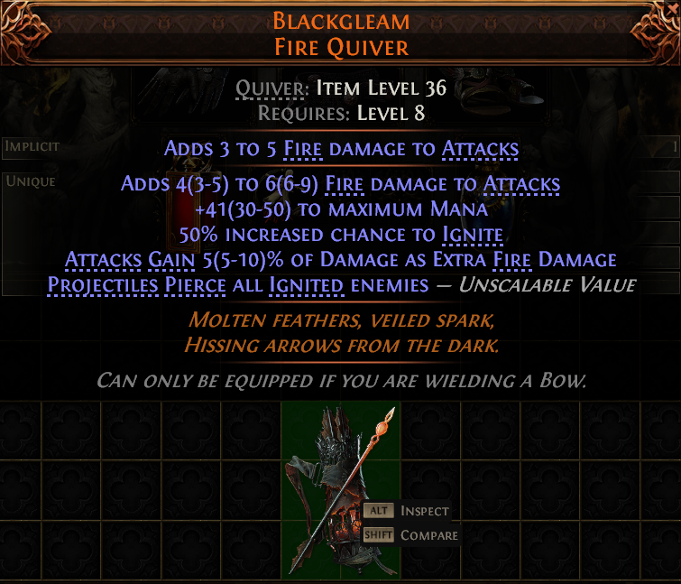 Blackgleam Fire Quiver#63170