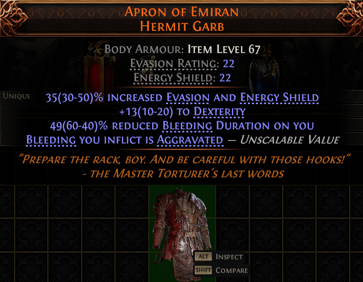 Apron Of Emiran Hermit Garb#702475