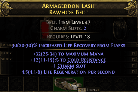 Armageddon Lash Rawhide Belt#435638