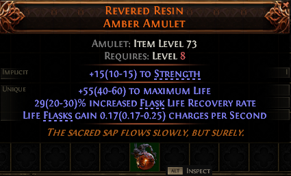 Revered Resin Amber Amulet#139070
