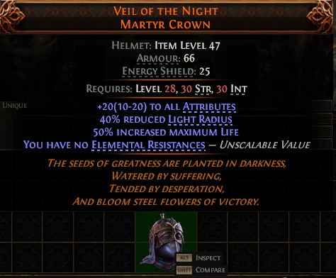 Veil Of The Night Martyr Crown#415574