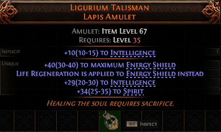 Ligurium Talisman Lapis Amulet#20111