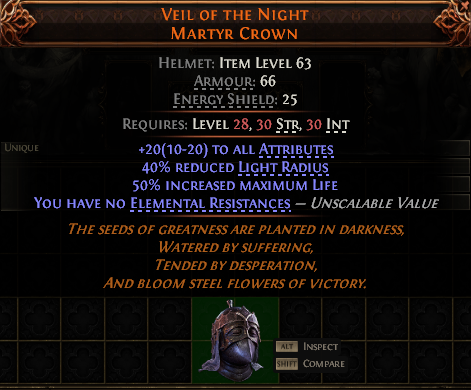 Veil Of The Night Martyr Crown#998127